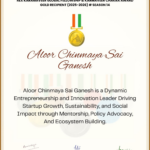 Aloor Chinmaya Sai Ganesh Conferred REX Karmaveer Chakra Award Gold Medal, Instituted by iCONGO in Partnership with the United Nations